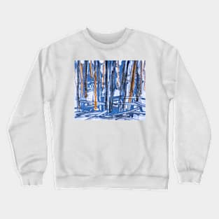 Blue sunshine in the forest Crewneck Sweatshirt